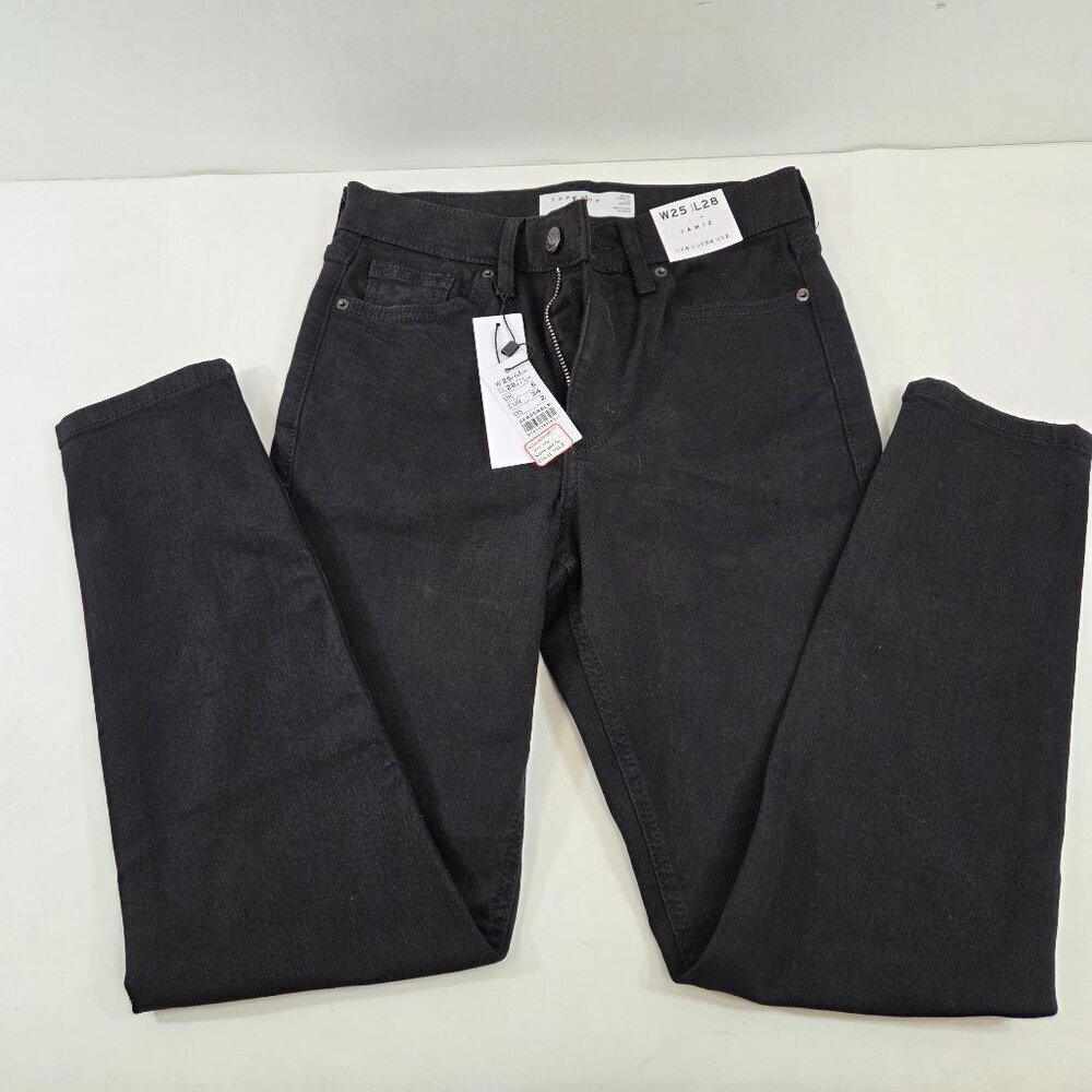 Topshop Jamie Black Skinny Jeans Size 25/28 (Size 2) NWT